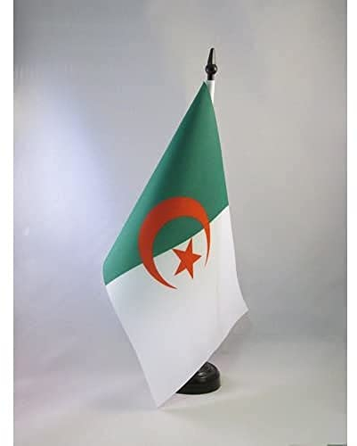 AZ FLAG - Tischflagge Algerien - 21x14 cm - Algerische Tischfahne 14 x 21 Cm - Flaggen