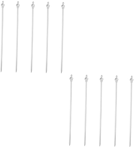 YARNOW 10pezzi Spiedini Da Barbecue Acciaio Inossidabile Con Testa Nota Musicale Per Grigliate Di Carne e Verdure Perfetti Per Feste All Aperto e Campeggio