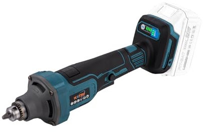 KATSU FIT-BAT 21V Brushless Amoladora Recta a Batería sin Escobillas, 6mm Portafresas, 4 Velocidades Variables y Interruptor de Seguridad, sin Batería ni Cargador 102324