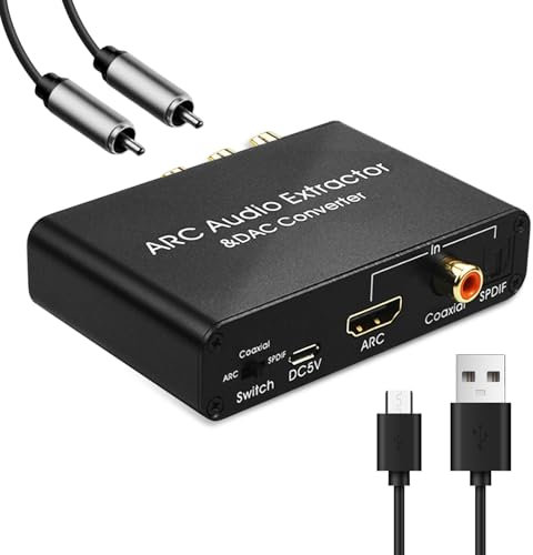 Estrattore audio multiuso, amplificatore audio ad alte prestazioni, funzione di commutazione coassiale a 3 metodi di ingresso, per strumento misto, lettore CD, disco/bar