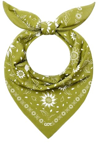Cotton Bandana for Women & Men - Running Head Scarf Hair Wrap Neck Kerchief | 100% Cotton, 24x24 Inch, Soft & Breathable, Sweat Absorbent, Hiking Camping Outdoor