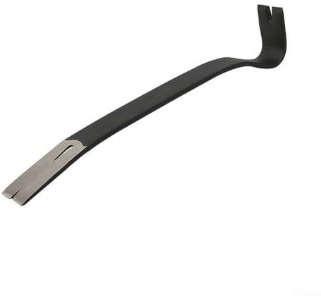Barra de palanca de extracción de clavos de metal con zonas de golpe dobles y garras afiladas de precisión para remodelación del hogar, compatible con clavos integrados o sin cabeza (D)