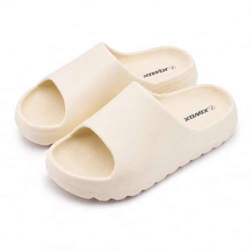 CLEIKS Ciabatte Donna Casual Estive per Doccia Piscina Spa e Tempo Libero (Beige, 36/37EU, WES250704-0)