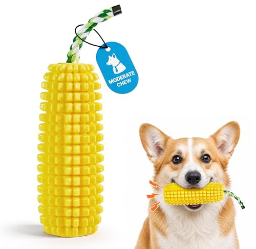 Potaroma Jouet à mâcher pour chien, jouet couineur interactif durable pour chien, jouet à mâcher pour les dents de chiot pour les races de petites, moyennes et grandes races