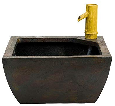 Aquascape 78197 Jardin Aquatique avec Fontaine en Bambou Gris Ardoise 40,6 cm