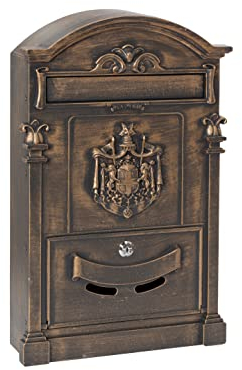 Arregui Residencia Maxi D-2152/B Buzón de Aluminio de Estilo Clásico, tamaño L (gran capacidad), bronce