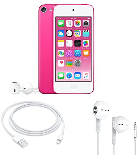 Apple iPod touch 64GB 6th Generation + In-Ear Headphones Pink (Refurbished)