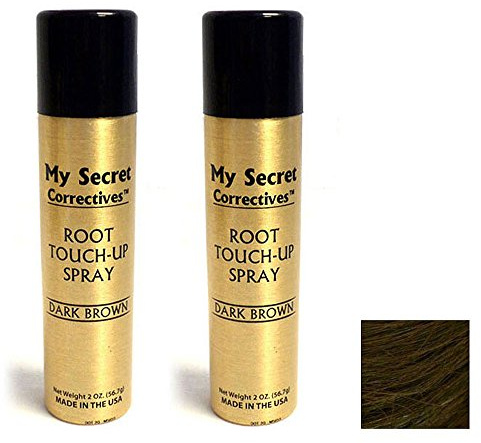 My Secret Correctives Root Touch-Up Spray 2 oz- Dark Brown - Two Cans