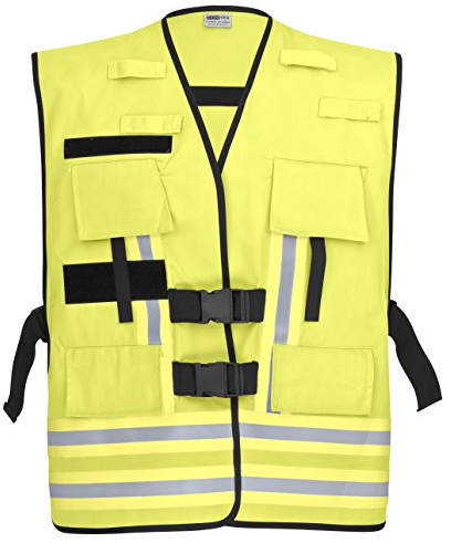 PACOTEX Funktionswesten zur Kennzeichnung von Einsatzpersonal wie z.B. Feuerwehr Warnweste (leuchtgelb)