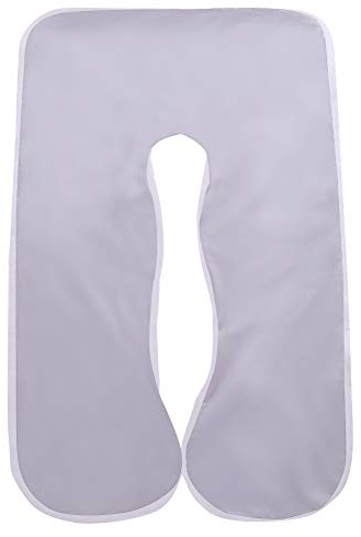 SHANNA Schwangerschaft körper Kissenbezug, Baumwolle u Form Mutterschaft Kissenbezug 80 * 155 cm (Grau + Weiß)