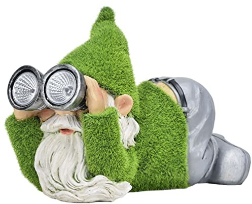 TERESA'S COLLECTIONS Garden Gnomes for Garden Decor with Solar Light 7.1