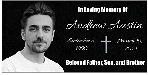 ADFSTONE Placas conmemorativas Personalizadas para tumbas Las pequeñas lápidas para tumbas lápidas de Piedra grabadas el niño como Piedras de Recuerdo para los Seres Queridos Perdidos.