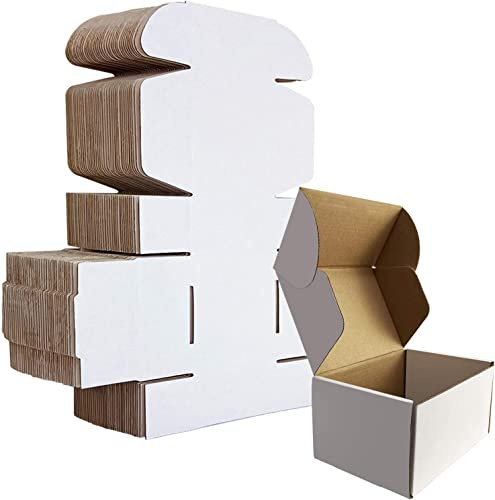 HORLIMER Kartongförpackning 153x102x76 MM Parti av 25, Liten Kartongförpackning för Frakt, Post, Ljus eller Present, ‎Vit