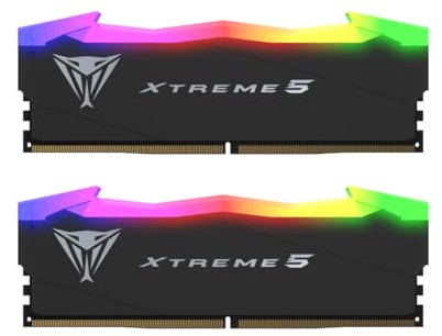 Patriot Viper Xtreme 5 RGB DDR5 RAM 48GB (2X24GB) 8000MT/s CL38 UDIMM Desktop Gaming Memory Kit - PVXR548G80C38K