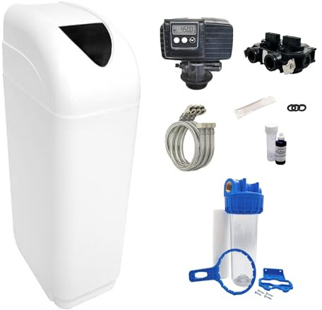 Adoucisseur D'eau 25l Vanne Fleck 5600 Sxt Complet Bac Blanc - Kit Essentiel