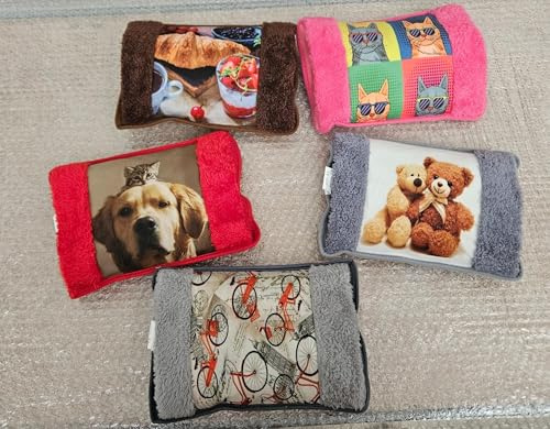 3PZ Borsa Acqua Calda Boule Elettrica Scaldino FANTASIA ASSORTITA *3 PEZZI *