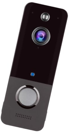 Tiardey videodörrklocka med kamera, trådlös HD videodörrklocka med ringsignal, smart dörrklocka med batteri, mörkerseende, elektroniskt titthål med fjärrkontroll
