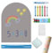 Mithreel Magnettafel Kinder – Selbstklebende Wandtafel in Bogenform mit Pastellfarben und Kreiden – Montessori Magnetwand – für Mädchen und Jungen – Kinder Magnettafel Wand (Grau, 100 x 80 cm)