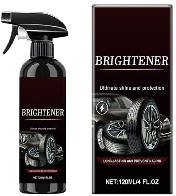 Spray lucidante per pneumatici per auto, lucidante e a lunga durata, non unge, formula anti-fionda, veloce e facile da applicare, 120 ml per veicoli