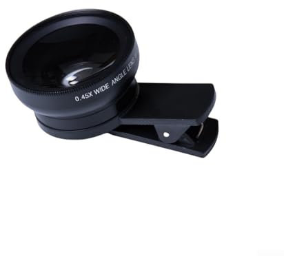 Telefon-Weitwinkelobjektive, externe Kamera für Handy, 15-fach-Makro-Objektivgröße 50 mm ~ 37 mm, mit 1 Handy-Kameraobjektiv, 1 Tasche, 2 Objektivschutzabdeckung (schwarz)