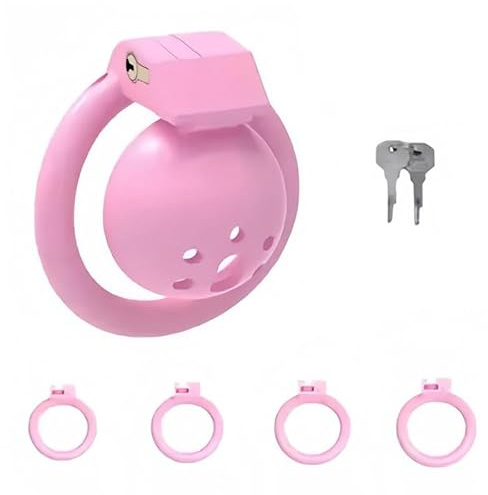 Rosa liten sport och fitness skyddande bur, 4 utbytbara storlek tillbehör, 1 nyckel, unik Birdcage design