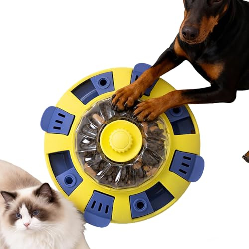 Distributore di Snack per Cani,Puzzle Interattivo Regolabile,Alimentatore Rompicapo Cani - Per Addestramento Cuccioli, Gatti Indoor e Morditori