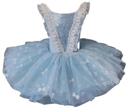 Ballerinadräkt För Flickor Paljetter Tyll Tutu Balettklänning Barn Broderad Fest Tutu Dagliga Träningskläder
