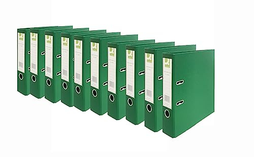 Q-Connect 70mm Lever Arch File Polypropylene A4 Green (Pack of 10) KF20022