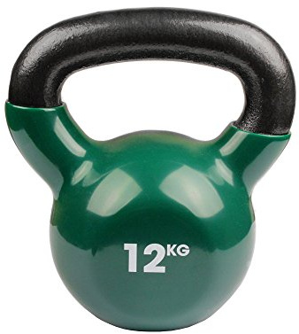 Fitness Mad Steel Kettlebell with Vinyl Coated Base | Ultra Durable Construction for Home & Commercial Workouts | Comfortable Powder-Coated Handle | 4kg to 24kg