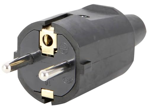 Spina con contatto di protezione (con protezione antipiega * allentata * 16 A * 250 V * norma CE Gemaess + VII * IP 20 * Bi)