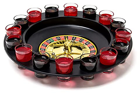 Relaxdays- Juego de Beber, Color Rojo/Negro (10010182), a partir de 18 años