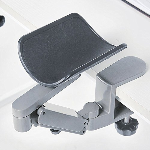 FUZADEL Ergonomiskt armstöd för skrivbord roterande datorarmsstöd klämma på kontor armbågsstöd arm stöd hylla handstöd 360 graders roterbar skrivbordsbricka