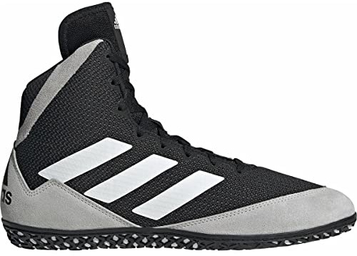 Adidas Mat Wizard 5 Wrestling Shoes (Black/Grey/White, 8.5)