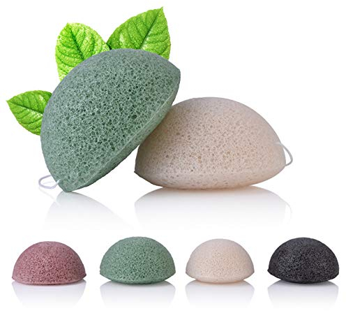 Sonew Eponge de lavage pour le visage, éponges faciales Konjac pour un nettoyage et une exfoliation doux du visage, nettoyant pour le visage nettoyant éponge Puff Exfoliator Tools