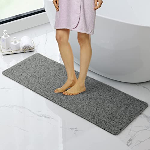 Idyfodol Loofah Shower Mat non Slip Anti Mould PVC Machine Washable Bath Mats for Inside Shower and Tub-40×100 cm