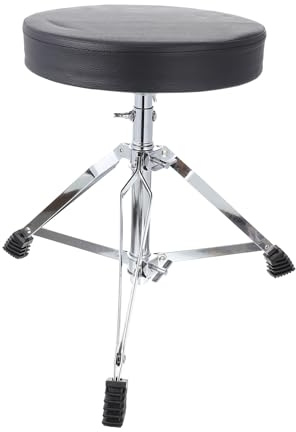 VICASKY 1 Sgabello per batteria regolabile in altezza con seduta in spugna spessa Sgabello comodo per Drummer per campioni ed esibizioni Materiale durevole nero
