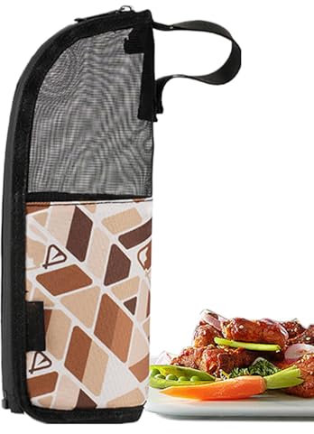 Pochette à couverts de camping | Sac de rangement pour couverts, porte-ustensiles, étui de rangement, sac à fermeture éclair, organisateur de couverts pour paille, cuillère, fourchette, baguettes