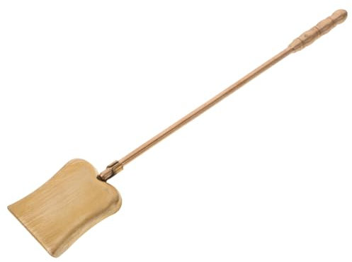 HOLIDYOYO Pala de carbón para arte del té palas cuadradas pala de chimenea para cenizas pala de cenizas palas de chimenea pala de té pala para limpiar estufas pala de barbacoa cobre Golden