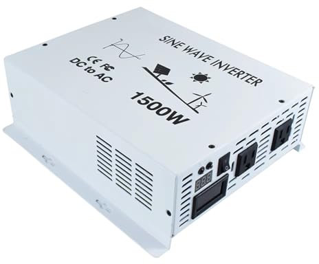 Power inverter Inverter Solare Fuori Rete 24V 120V 1500W Inverter Onda Sinusoidale Pura Batteria Convertitore Da CC A CA 12V/36V/48V/96V 110V/220V/230V/240V Invertitore di Tensione Fotovoltaico(48V,11
