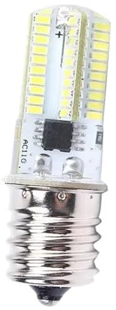 ZUADZAFC Lampadina LED A Forma di Mais Piccola E17 5W 120V Dimmerabile for Frigorifero, Macchina, Utensile, Cappa, Macchina da Cucire(Warm White)