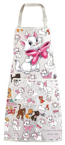 WZMPA Beauty Cats Cooking Apron Cartoon Cats Fans Gift Everybody Wants To Be Cat Adjustable Apron Cat Ladies Merch (Wants To Be Cat Ap)