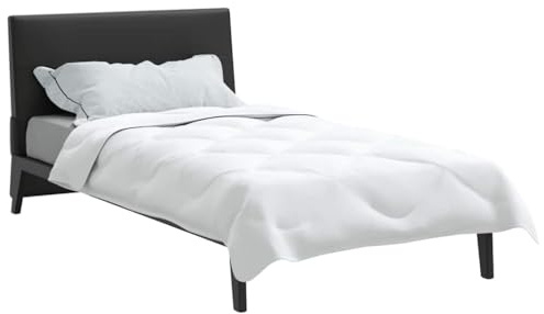 vidaXL Duvet d'hiver Blanc 220 x 140 x 5 cm Polyester, Couette Moderne Cozy, Duvet Chaud en Microfibre Respirante, Confort Douillet pour lit, Essentiel Selon la Saison