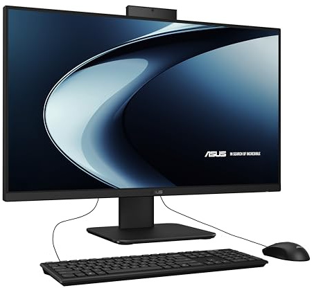 ASUS V470 All-in-One, 27” FHD Anti-Glare Touch Display, 16GB DDR5 RAM, 1TB SSD, Intel® Core™ i5-13420H Processor, Windows 11 Home, Wired Keyboard and Mouse Included, V470VA-MS504T, Black