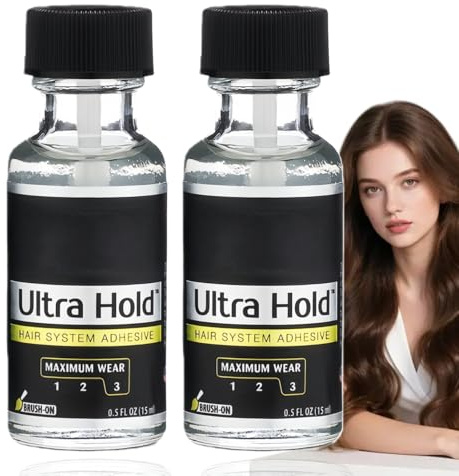 2PCS Wig Glue Ultra Hold Extra Strong,Hair Bonding Glue for La/ce Front Wigs,Waterproof Body Adhesive Skin Safe Gl/ue,Invisible Hair System&Extension Gl/ue,W/ig Adhesive Spray&Glued Hairspray,Fast