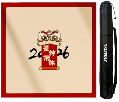 YXLYFDLY Tapete suave de mahjong antideslizante y reducción de ruido, mantel de Mahjong con respaldo de goma para jugar en casa para mahjong, póquer, cartas, juegos de azulejos (100 cm)