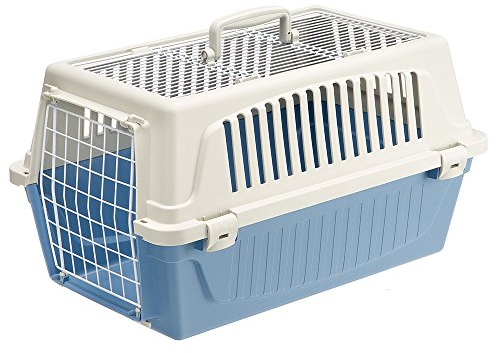 Ferplast Atlas 20 Transportbox für Katzen und Hunde, Oben zu öffnen, blau