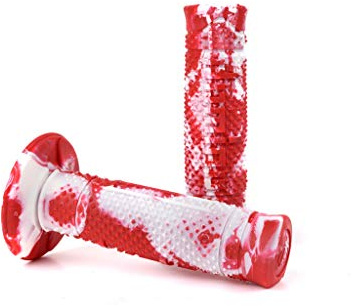 DOMINO Coppia MANOPOLE Snake Rosso/Bianco off Road