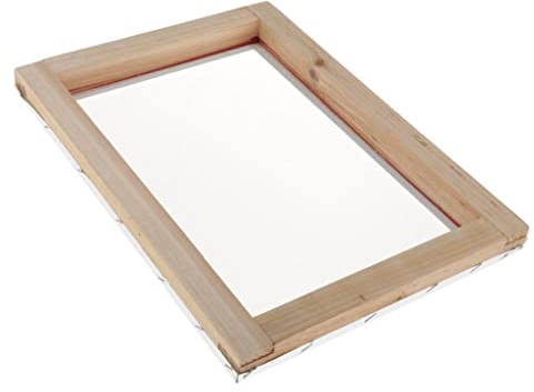 Sharplace Siebdruckrahmen Maschensieb mit Natürlichem Holzrahmen für Bedruckte Kleidungsstücke, 30x40cm 32T