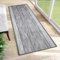 TAPISO Anti Rutsch Teppich Läufer rutschfest Brücke Meterware Modern Grau Hellgrau Meliert Streifen Design Flur Küche Wohnzimmer Diele 67 x 200 cm