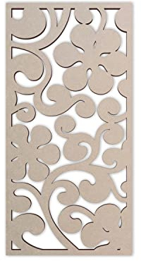 Wood Flower Lattice - Mandala Wall Art for Home Decor, Wall Panels, Overlays, Privacy Screens, Yard Decor &Trellis